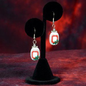 Ohio State earrings - painted Block O